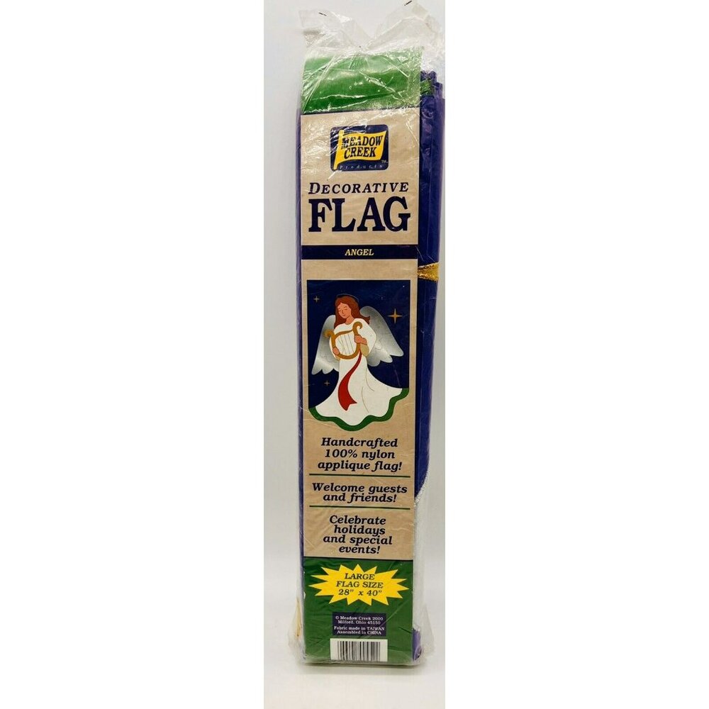 Meadow Creek Angel with Harp Decorative Flag Large‎ 28x40 inches 00452 Christmas
